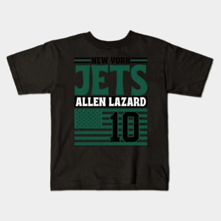 New York Jets Lazard 10 American Flag Football Kids T-Shirt